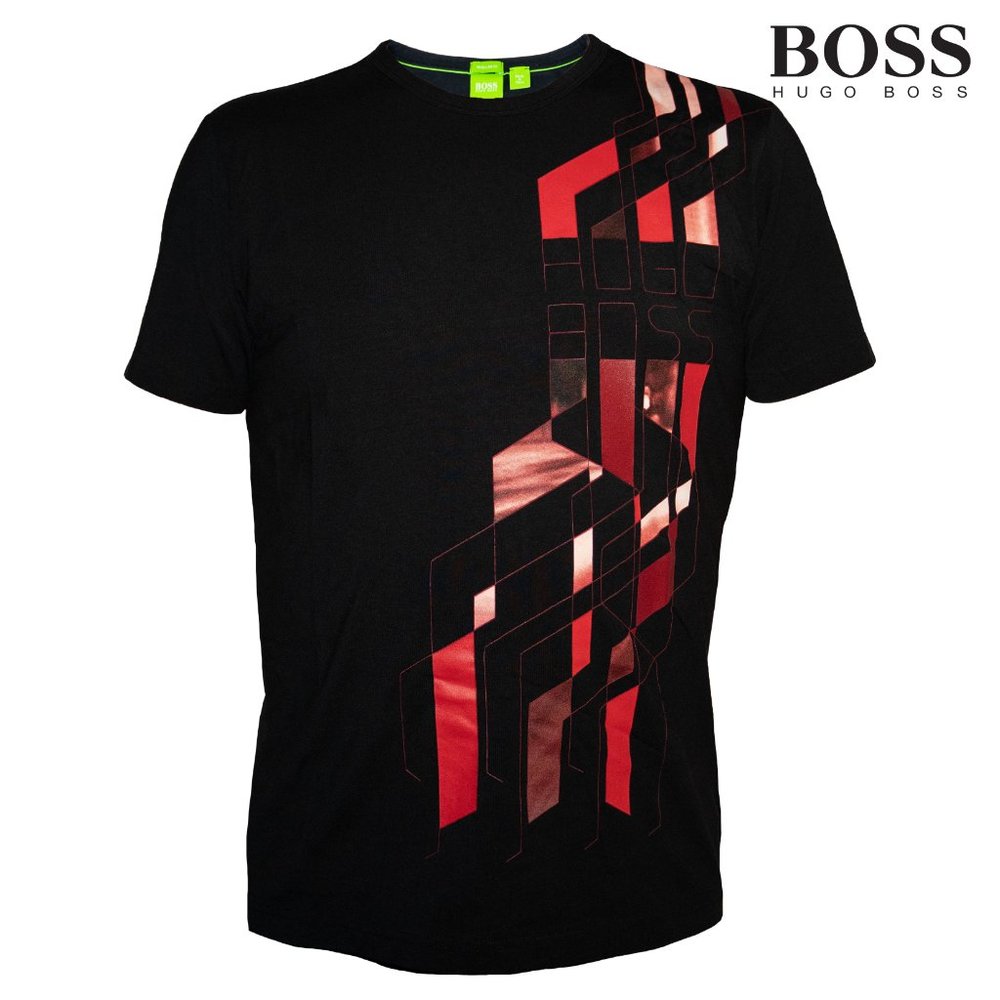 Hugo Boss Green Label Men's Logo Black T Shirt (Size L)
